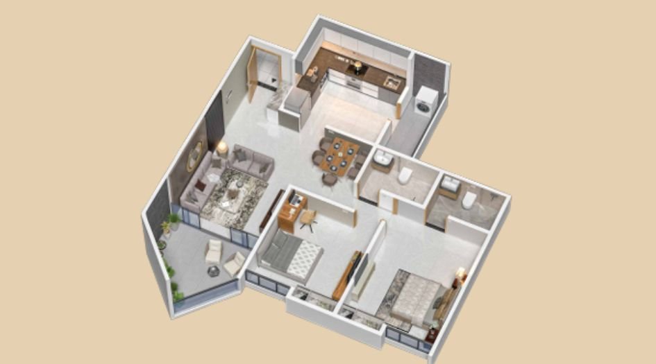 Dolphin-palm-Floor-Plan-2 BHK-786 Sqft